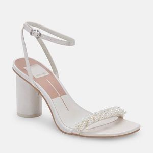 White Pearl Dolce Vita Heels